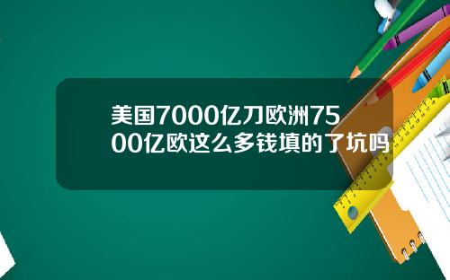 美国7000亿刀欧洲7500亿欧这么多钱填的了坑吗