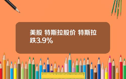 美股 特斯拉股价 特斯拉跌3.9%