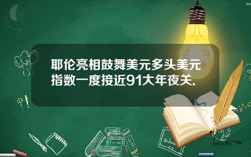 耶伦亮相鼓舞美元多头美元指数一度接近91大年夜关.