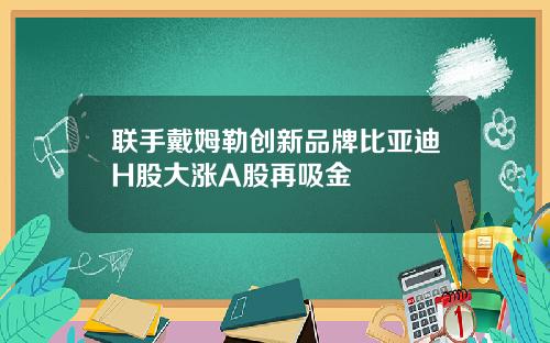 联手戴姆勒创新品牌比亚迪H股大涨A股再吸金