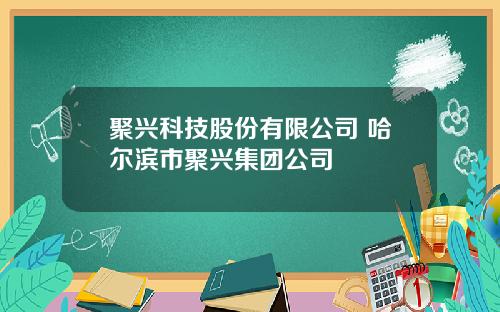 聚兴科技股份有限公司 哈尔滨市聚兴集团公司