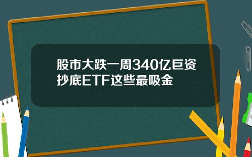 股市大跌一周340亿巨资抄底ETF这些最吸金