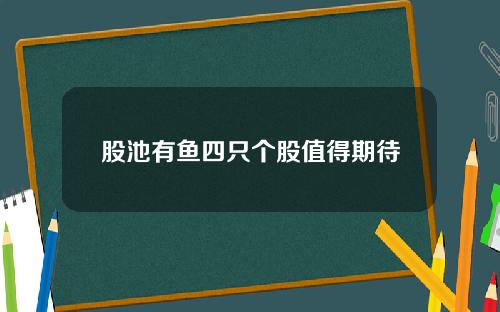 股池有鱼四只个股值得期待