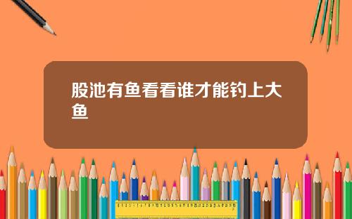 股池有鱼看看谁才能钓上大鱼