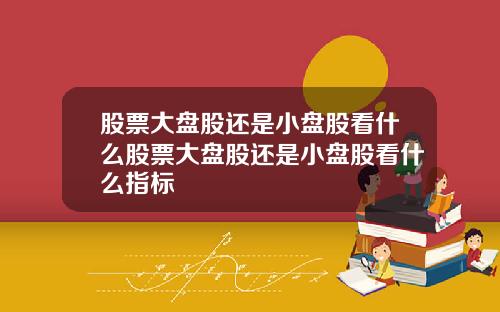 股票大盘股还是小盘股看什么股票大盘股还是小盘股看什么指标