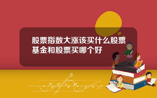 股票指数大涨该买什么股票基金和股票买哪个好