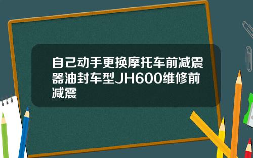 自己动手更换摩托车前减震器油封车型JH600维修前减震