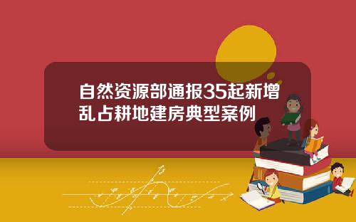 自然资源部通报35起新增乱占耕地建房典型案例