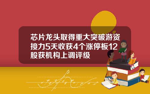 芯片龙头取得重大突破游资接力5天收获4个涨停板12股获机构上调评级