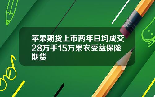 苹果期货上市两年日均成交28万手15万果农受益保险期货