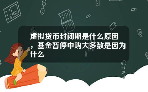 虚拟货币封闭期是什么原因，基金暂停申购大多数是因为什么