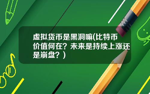 虚拟货币是黑洞嘛(比特币价值何在？未来是持续上涨还是崩盘？)
