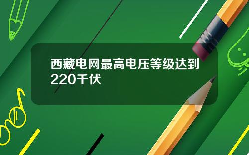 西藏电网最高电压等级达到220千伏