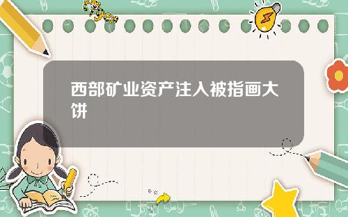 西部矿业资产注入被指画大饼