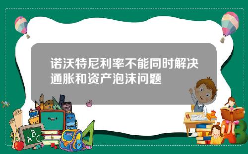 诺沃特尼利率不能同时解决通胀和资产泡沫问题