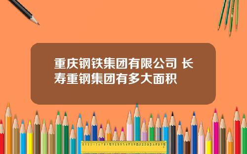 重庆钢铁集团有限公司 长寿重钢集团有多大面积