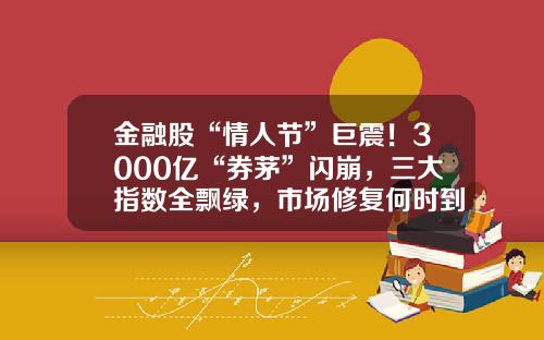 金融股“情人节”巨震！3000亿“券茅”闪崩，三大指数全飘绿，市场修复何时到头？