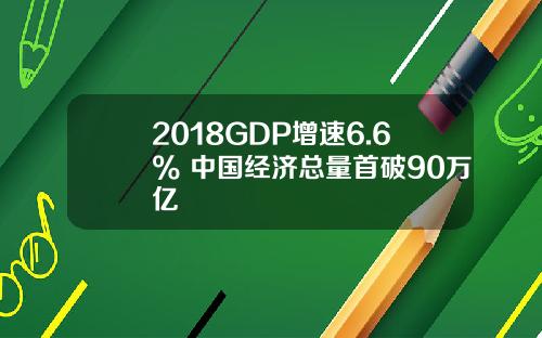 2018GDP增速6.6% 中国经济总量首破90万亿