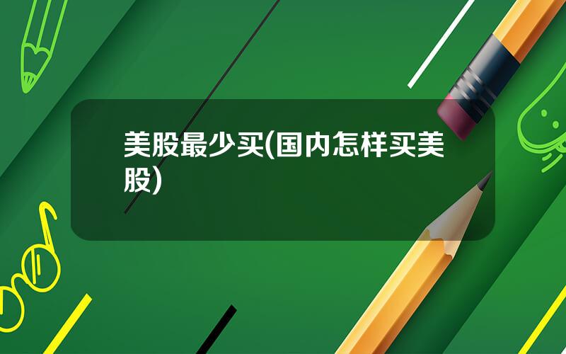 美股最少买(国内怎样买美股)