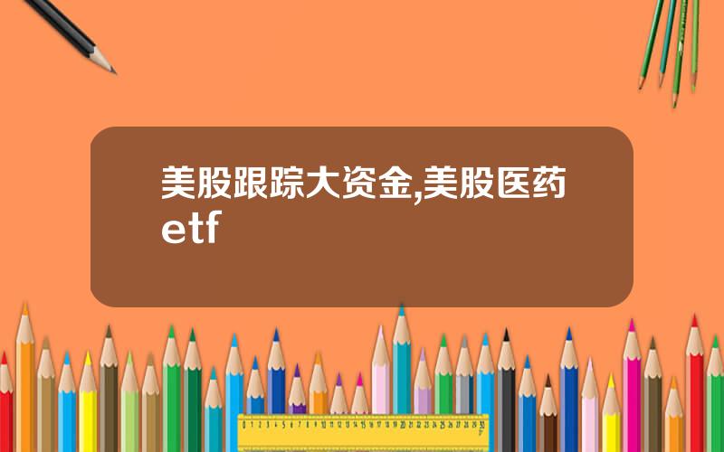 美股跟踪大资金,美股医药etf