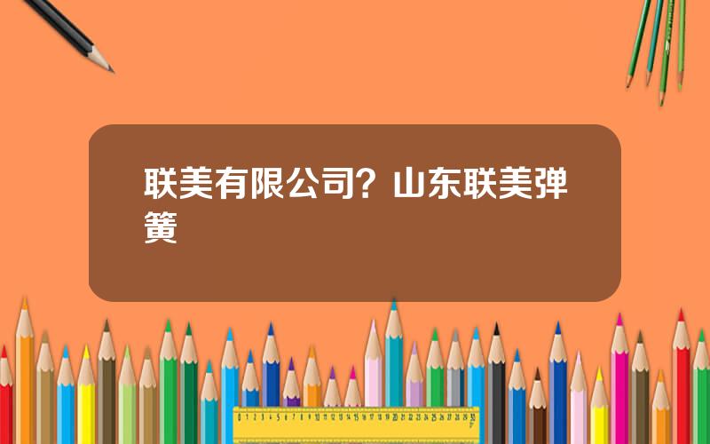 联美有限公司？山东联美弹簧