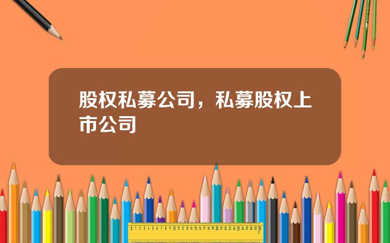 股权私募公司，私募股权上市公司