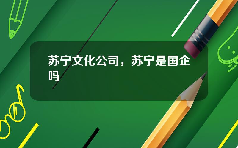 苏宁文化公司，苏宁是国企吗