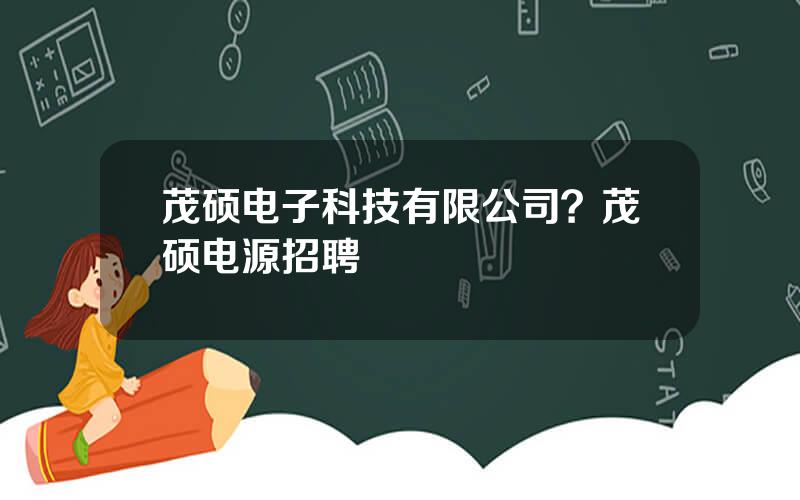 茂硕电子科技有限公司？茂硕电源招聘