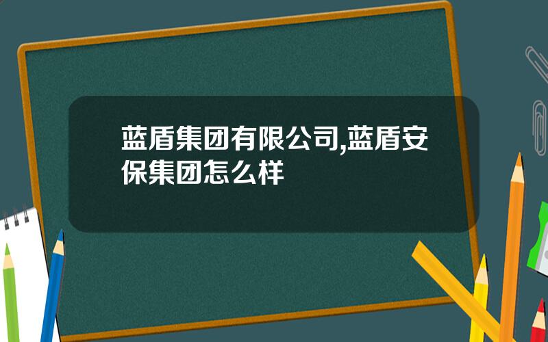 蓝盾集团有限公司,蓝盾安保集团怎么样