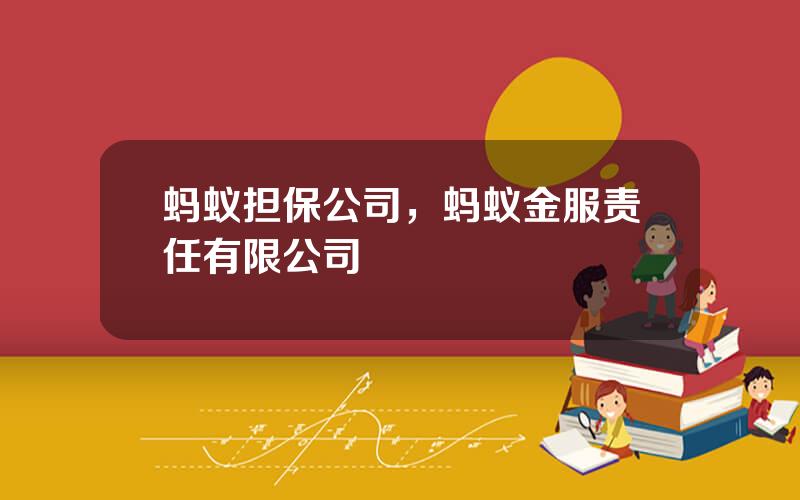 蚂蚁担保公司，蚂蚁金服责任有限公司
