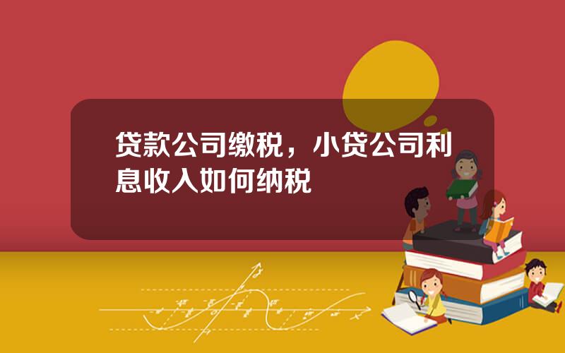 贷款公司缴税，小贷公司利息收入如何纳税