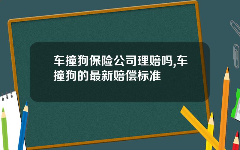 车撞狗保险公司理赔吗,车撞狗的最新赔偿标准